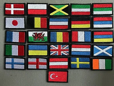 Flag Identifier Patch Hook Backed Personalised 50x30mm Morale Badge • £3.99