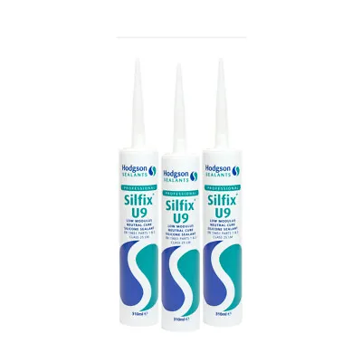 Static Caravan & Motorhome Hodgson White Silfix U9 Silicone Sealant (3 Pack) • £21.95