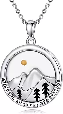 Mustard Seed Faith Necklace 925 Sterling Silver Faith Move Mountains Pendant Chr • $112.47