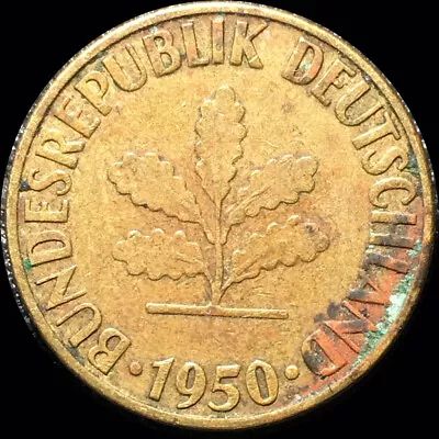 1950 G West Germany (FRG) (1948 - 1989) Bronze 5 Pfennig Bank Deutschland VP12 • $0.99