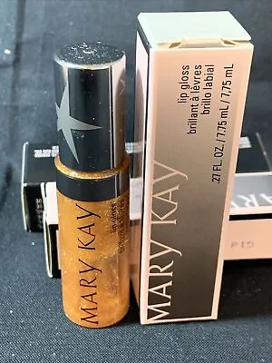 #K15 Mary Kay Lip Gloss Gold Sans .15 Oz 020420 NIB New In Box LOT OF 3 • $20