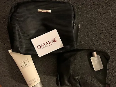 Qatar Airways Giorgio Armani Business Class Amenity Kit Eau De Cologne Lotion • $44.96