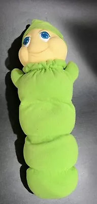 Vintage 1982 Hasbro Preschool Original Green GloWorm Glow Worm Plush Toy • $50.39