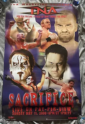 STING 2008 TNA Sacrifice PPV Poster * Original Licensed * WWE * AEW * SAMOA JOE • $15