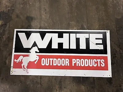 Vintage White Oliver Tractor Sign Parts Lawn Mower Garden Oil Can New Idea Motor • $39.99