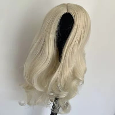 Cosplay Wig Heat Resistant Synthetic Hair Bleach Blonde Women Long Wavy • $17.99
