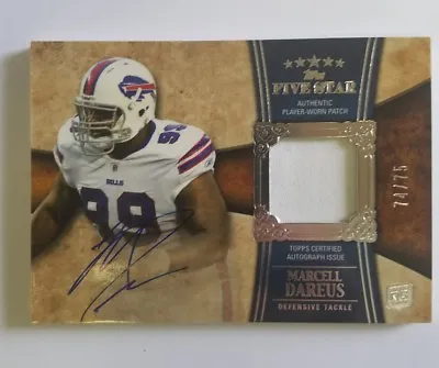 2011 Topps Five Star Marcell Dareus Jersey Auto Card /75 • $14.99