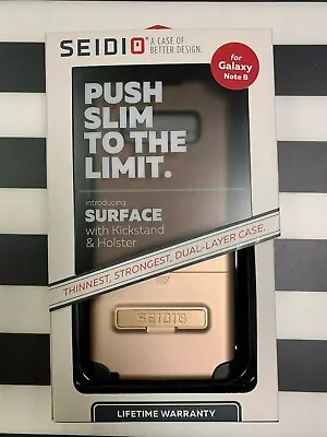 $23.99 • Buy SEIDIO SURFACE W/ Kickstand & Holster - Samsung NOTE 8 Gold/Black *N*E*W*