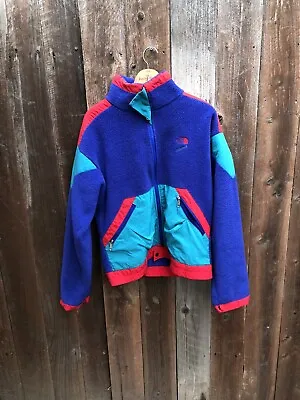 Columbia Vintage Snap T Fleece Pullover Jacket 90’s Made In USA Men Sz L • $67.50