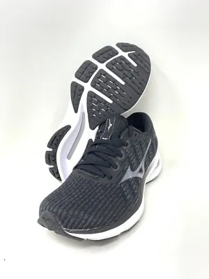 Mizuno Women's Wave Rider 25 Waveknit Running Shoes Black/Onyx 7 B Medium US • $44.99