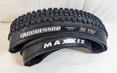 Maxxis Aggressor MTB Tire 29 X 2.5 Tubeless Folding Black Dual EXO Wide Trail • $66
