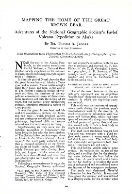 Original Report 1928 PAVLOF VOLCANO EXPEDITION Aleutian Range Alaska Map Photos • $12.99