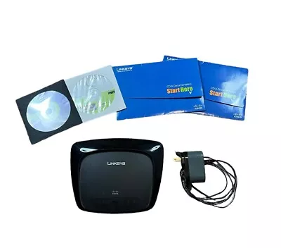 Linksys 4-Port 10/100 Wireless-G Broadband Router WRT54G2 V1 W/Discs & Manual • $14.99