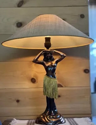 Rare Original Brass Vintage Tiki Hawaiian Hula Girl Lamp • $999.99