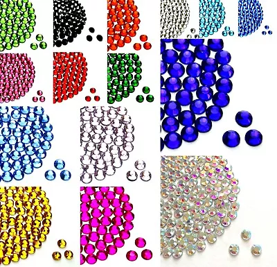 4mm Rhinestones Hotfix/Iron On Or Glue On Flat Back Various Colours 500 Per Pack • £2.99