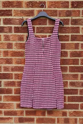 £12 • Buy Topshop Pastel Pink Checked Mini Dress Black Gingham Patterned Slip Cami 12