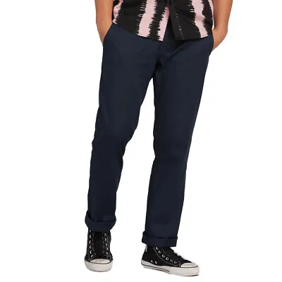 Volcom Men's Frickin Modern Stretch Pants Dark Navy Blue Clothing Apparel Sno... • $50.39