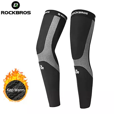 ROCKBROS Cycling Running Leg Warmers Men Women Winter Thermal Fleece Leg Sleeves • $20.99