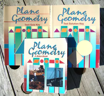 Plane Geometry (A Beka Book) Abeka 2003/4 Homeschool Math Solution Quiz Test Key • $24