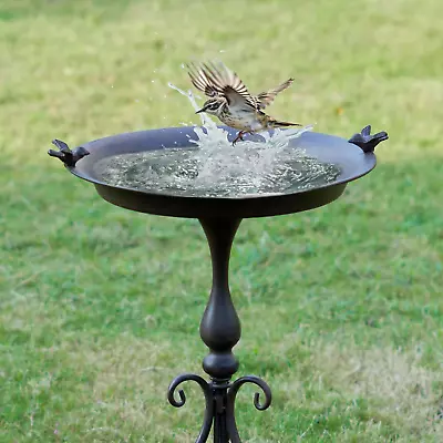 Dia 18  W*28  H Large Metal Bird Bath With Stand Bird Baths For Outdoors Metal • $93.93