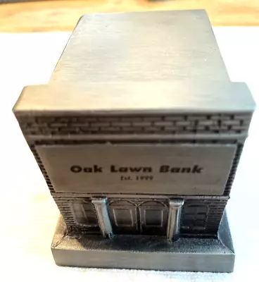 OAK LAWN Bank BUILDING Est. 1999 Metal Still Savings Bank • $15