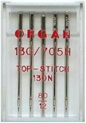 Sewing Machine Needles Top Stitch Size 80/12 Organ Will Fit Brother Janome Etc • £3.19