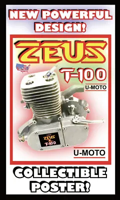 NEW 80cc/100cc 2-STROKE MOTORIZED BIKE ENGINE FOR KITS AND BIKES PROMO POSTER • $24.99