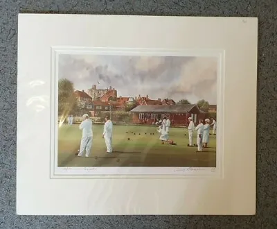 £15 • Buy Afternoon Bowls By Terry Harrison.Rye Bowls Club.Limited Ed Mounted.Art Print. 