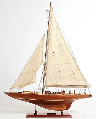 $210 • Buy 24 Inch Endeavour SAILBOAT MODEL America's Cup Wood Replica Display Decor Yacht