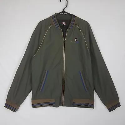 Volcom Jacket V Line Science Riviera XL Track Full Zip Pockets Army Green Lined • $23