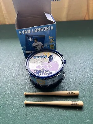 Tampa Bay Rays 2012 Evan Longoria Mini Drum Set With 2 Bats Rare Sga Giveaway • $15