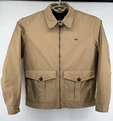 Lacoste Harrington Dromadaire Jacket Sz 54 Lined Full Zip Water Repellent Cotton • $54.99
