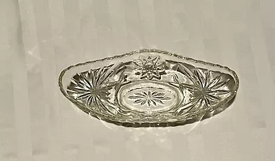 Vintage Anchor Hocking EAPC Gondola Clear Glass Dish Star Of David • $8.99