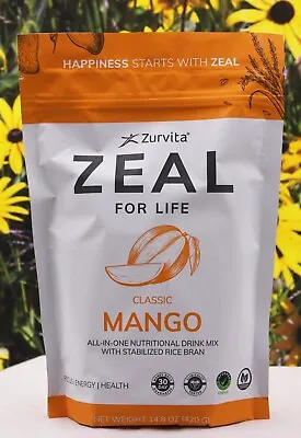 Zurvita Zeal For Life CLASSIC MANGO Bag 30 Servings - Exp. 6/2025 • $59.99