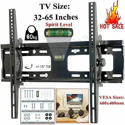 Tv Bracket Mount Wall Tilt Lcd Led For Inch 32 -65  Plasma Vesa Heavy Duty Stand • £12.25