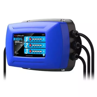 Boat Battery Charger Shore Marine 12-Volt 15-Amp Three-Bank On-Board Sequential • $223.97