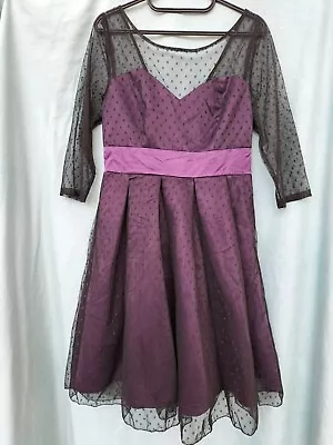 Lindybop Serephina Dress Russian Violet Size 10 • $12.33