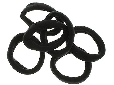 Black Jersey Endless Snag Free Hair Bobbles Hair Elastics Hair Bands • £3.19