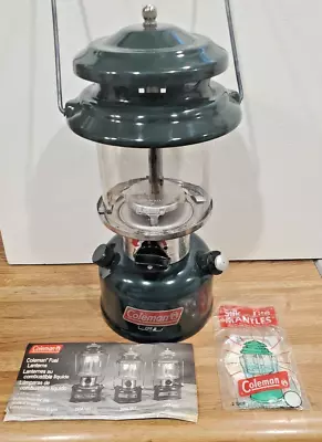 Vintage Coleman Gas Lantern Model 288A700 Adjustable Dual Mantle Green 8/95 • $34.99