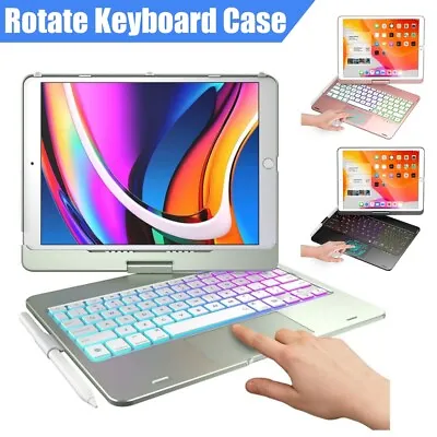 Rotate Keyboard Case With Backlight Touchpad For IPad 10.2 10.9 Pro11 Pro12 Air • $66.49