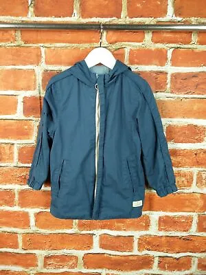 Boy Coat Age 2-3 Years Zara Blue Cotton Reversible Light Casual Jacket Hood 98cm • £11.99