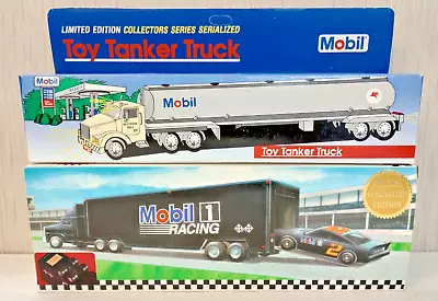 1994 Mobil 1 Racing Race Car Carrier (serialized Edition) 1993 Toy Tanker Truck • $89.95