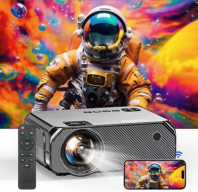 Movie Projector With Bluetooth 5.1 WiFiSupport 1080P 12000 LM Movie Projector • $85.99