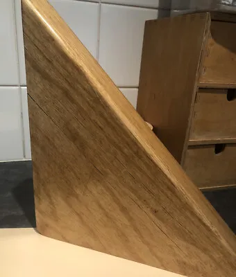 Solid Oak Corner Shelf  One Solid Plank   Floating Shelf With Fixings • £24.95