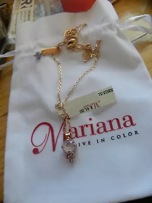 Mariana  Lavender Swarovsky Rose Gold Necklace & Pendant 14  To 18  • $49