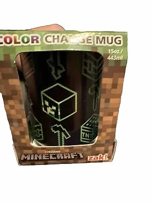 New Minecraft Color Change Coffee Tea Mug Cup 15 Oz Black Green • $8.99