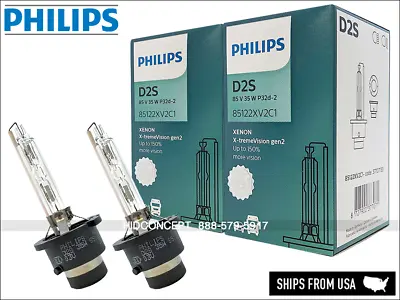 Philips D2S X-TremeVision Gen2 HID Xenon Headlight Bulbs | 85122XV2 | Pack Of 2 • $162.99