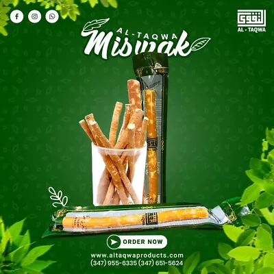 Al-Taqwa 60 Natural Miswak Sticks.Siwak Toothbrush.1 Box. Shipped From USA • $34.77