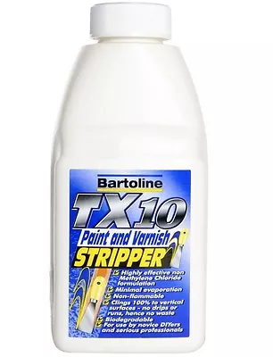 500ml Bartoline Tx10 All Purpose Paint And Varnish Remover Stripper Non Drip 757 • £17.49