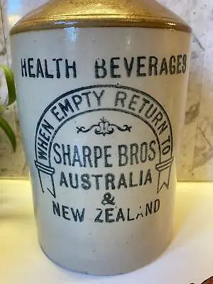 Antique Sharpe Bros Demijohn Jug Health Beverages Early 1900s RARE • $220